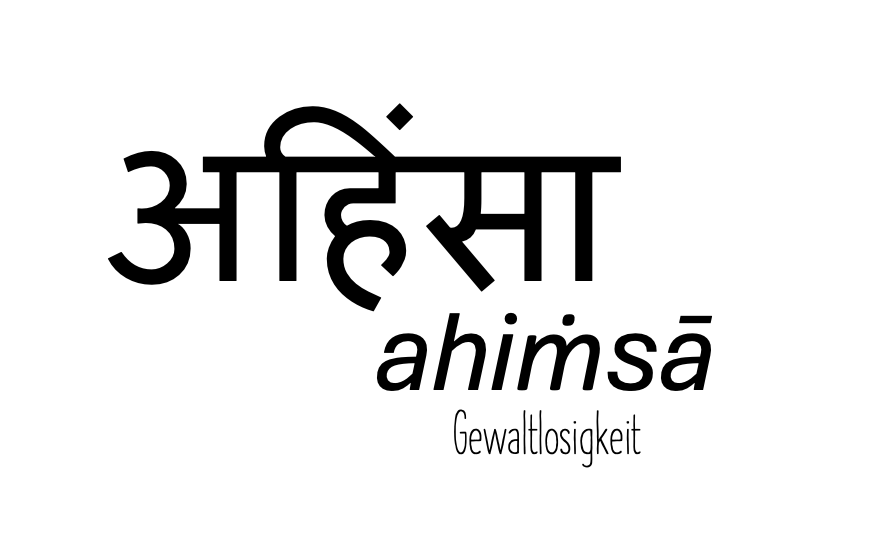 Bildschirmfoto 2024-07-10 um 18.04.19 Schrift ahimsā in sanskrit und deutsche Übersetzung gewaltlosigkeit
